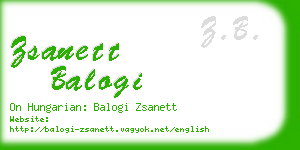 zsanett balogi business card